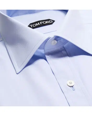 Tom Ford Men's Solid Point Collar Dress Shirt | Thumbnail 4 Tom Ford Men's Solid Point Collar Dress Shirt | Thumbnail 4