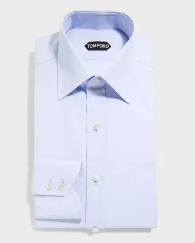 Tom Ford Men's Solid Point Collar Dress Shirt | Thumbnail 5 Tom Ford Men's Solid Point Collar Dress Shirt | Thumbnail 5