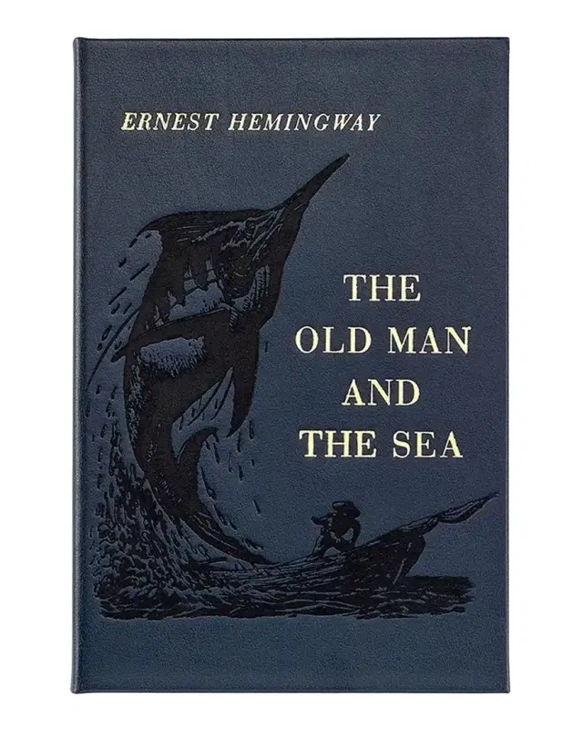 Graphic Image "The Old Man and the Sea" Leather Bound Book by Ernest Hemingway