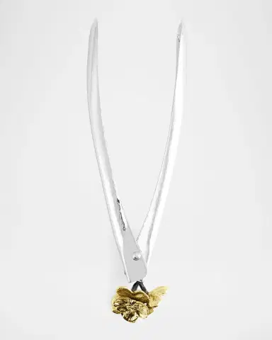 Michael Aram Gold Orchid Large Lock Spring Tongs | Thumbnail 3