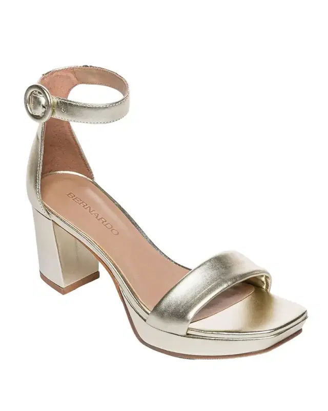 Bernardo Carla Metallic Ankle-Strap Sandals