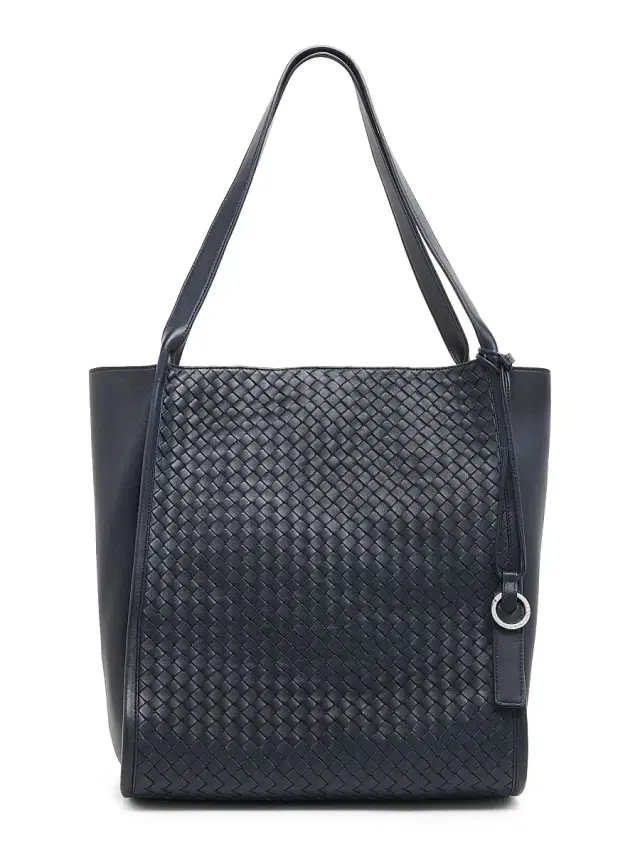 Bottega Veneta Men's Corriere Intrecciato Leather Tote Bag - Midnight Silver