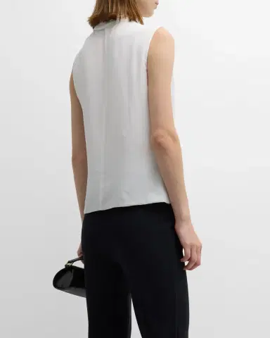 Giorgio Armani Silk Cross-Front Blouse | Thumbnail 5