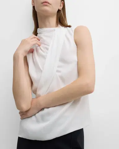 Giorgio Armani Silk Cross-Front Blouse | Thumbnail 6