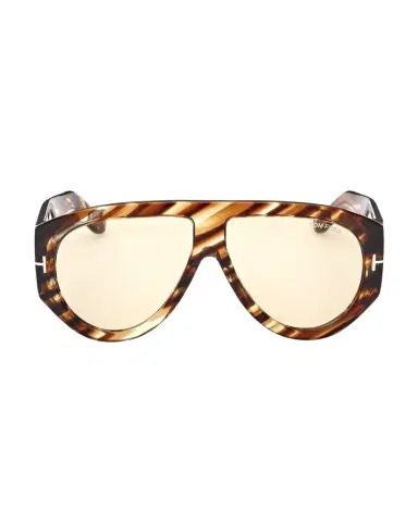 TOM FORD Patterned Round Acetate Sunglasses | Thumbnail 1