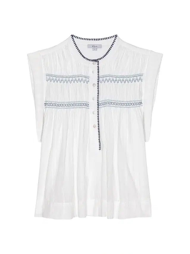 Rails Women's Willow Pleated Cotton Top - White
