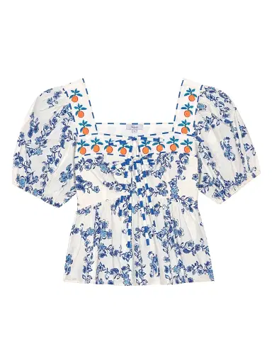 RAILS Women's Presley Ceramic Floral Cotton Top - Ceramic Floral - Size XS | Thumbnail 1