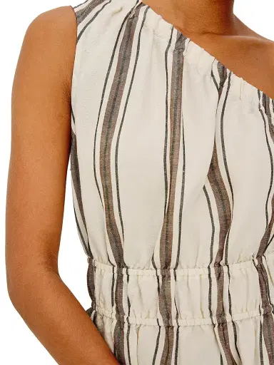 RAILS Women's Selani Striped Linen-Blend Midi Dress - Sequoia Stripe | Thumbnail 6