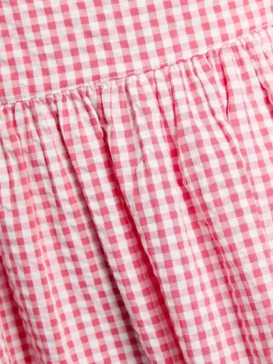 LoveShackFancy Women's Khloe Gingham Cotton Minidress - Berry Bramble | Thumbnail 7