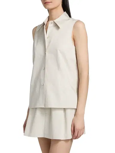 Vince Women's Relaxed Sleveless Button-Front Top | Thumbnail 4