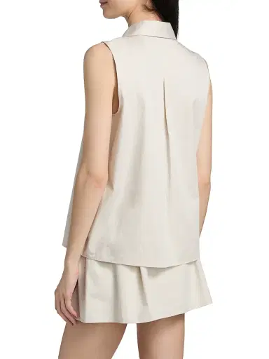 Vince Women's Relaxed Sleveless Button-Front Top | Thumbnail 5
