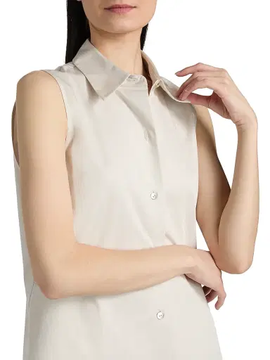 Vince Women's Relaxed Sleveless Button-Front Top | Thumbnail 6