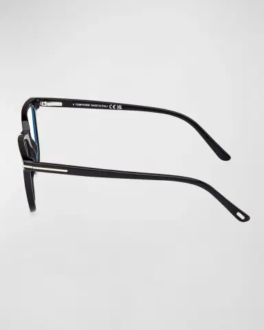 Tom Ford Men's Square Blue Light Blocking Glasses with Clip-On Lenses | Thumbnail 2