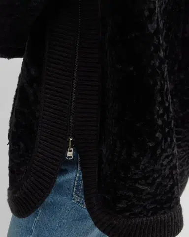 Gorski Reversible Shearling Lamb Zip Parka Jacket With Side Slits | Thumbnail 5 Gorski Reversible Shearling Lamb Zip Parka Jacket With Side Slits | Thumbnail 5