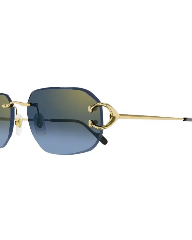 Men 's Rimless Metal Rectangle Sunglasses