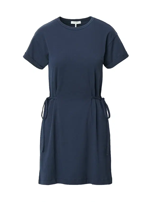 rag & bone Women's Mica Tie-Waist Cotton Jersey T-Shirt Minidress - Navy