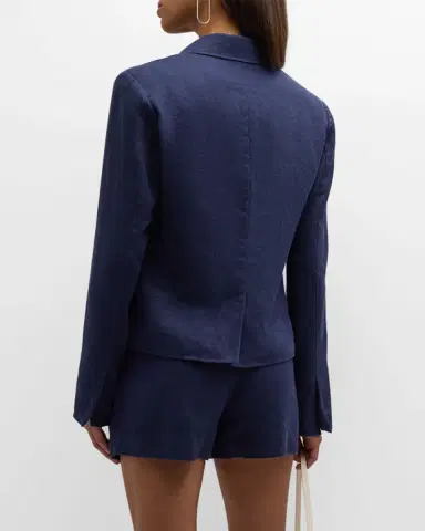 ATM Anthony Thomas Melillo Short Linen Boyfriend Blazer | Thumbnail 2 ATM Anthony Thomas Melillo Short Linen Boyfriend Blazer | Thumbnail 2