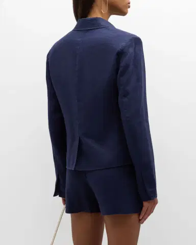 ATM Anthony Thomas Melillo Short Linen Boyfriend Blazer | Thumbnail 5 ATM Anthony Thomas Melillo Short Linen Boyfriend Blazer | Thumbnail 5