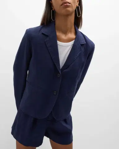 ATM Anthony Thomas Melillo Short Linen Boyfriend Blazer | Thumbnail 6 ATM Anthony Thomas Melillo Short Linen Boyfriend Blazer | Thumbnail 6