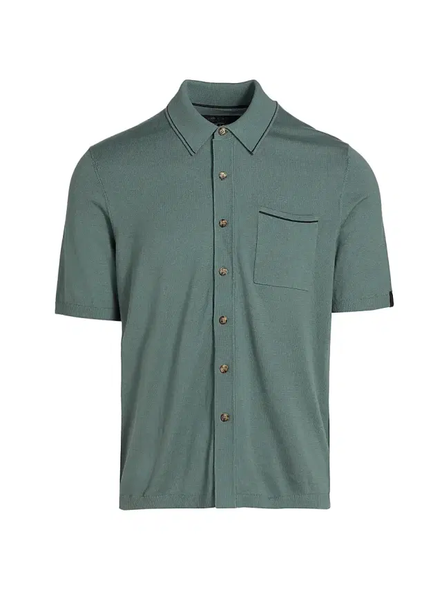 rag & bone Men's Conrad Silk-Cotton Shirt - Sal