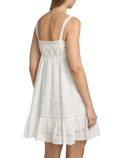 Ulla Johnson Women's Nerelle Eyelet Cotton Minidress - Pristine | Thumbnail 5