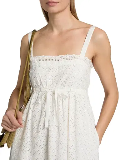 Ulla Johnson Women's Nerelle Eyelet Cotton Minidress - Pristine | Thumbnail 6