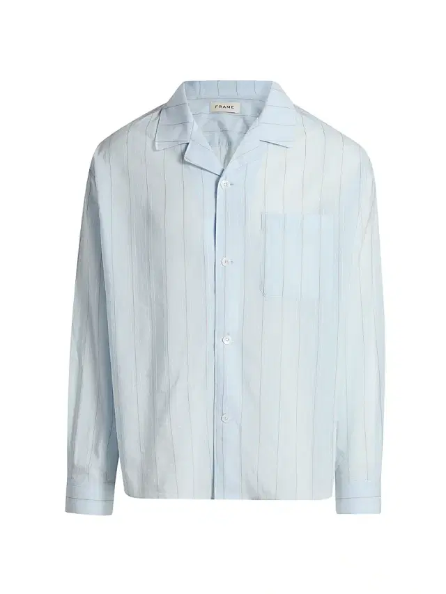 Men's Striped Pajama-Style Shirt - Blue Stripe