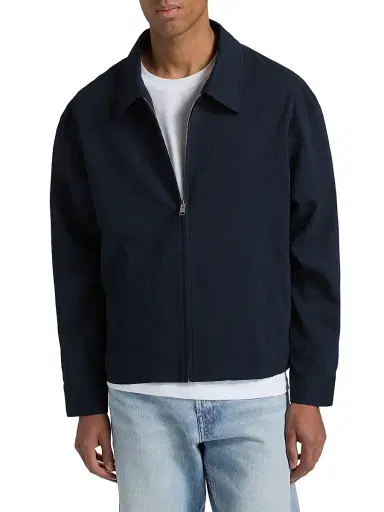 Frame Men's Seersucker Blouson Jacket - Navy - Size XXL | Thumbnail 3 Frame Men's Seersucker Blouson Jacket - Navy - Size XXL | Thumbnail 3