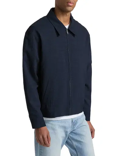Frame Men's Seersucker Blouson Jacket - Navy - Size XXL | Thumbnail 4 Frame Men's Seersucker Blouson Jacket - Navy - Size XXL | Thumbnail 4