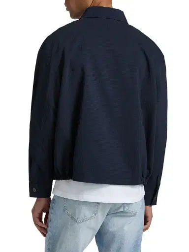 Frame Men's Seersucker Blouson Jacket - Navy - Size XXL | Thumbnail 5 Frame Men's Seersucker Blouson Jacket - Navy - Size XXL | Thumbnail 5