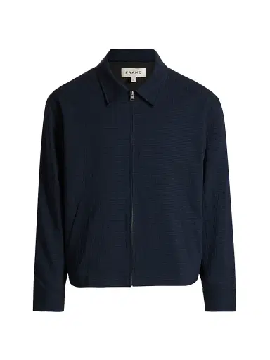 Frame Men's Seersucker Blouson Jacket - Navy - Size XXL | Thumbnail 1 Frame Men's Seersucker Blouson Jacket - Navy - Size XXL | Thumbnail 1