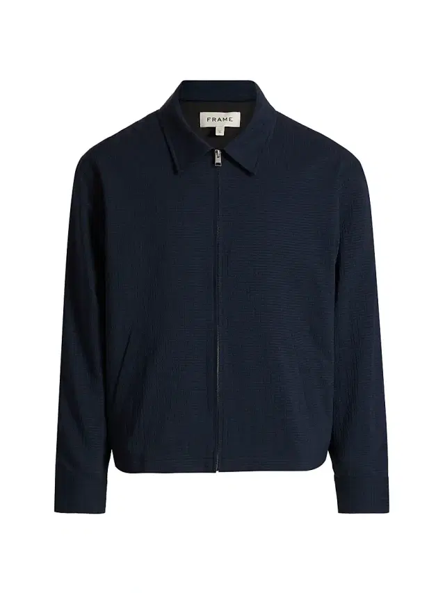 Men's Seersucker Blouson Jacket - Navy