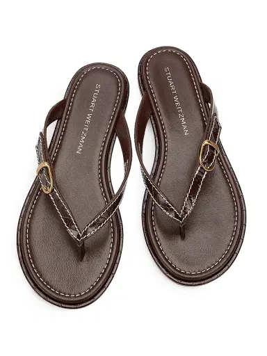 Stuart Weitzman Women's Park Leather Sandals | Thumbnail 4 Stuart Weitzman Women's Park Leather Sandals | Thumbnail 4