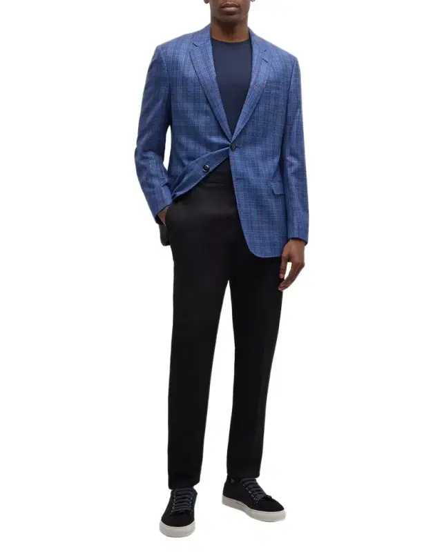 Men 's Plaid Wool Sport Coat
