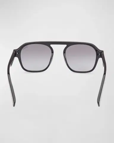 Zegna Men's AURORA II Acetate Rectangle Sunglasses | Thumbnail 4 Zegna Men's AURORA II Acetate Rectangle Sunglasses | Thumbnail 4