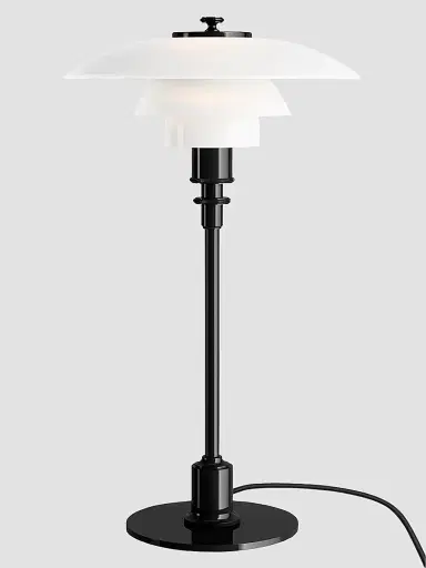Louis Poulsen PH 2/1 Opal Glass & Brass Table Lamp - Black Metallic | Thumbnail 1 Louis Poulsen PH 2/1 Opal Glass & Brass Table Lamp - Black Metallic | Thumbnail 1