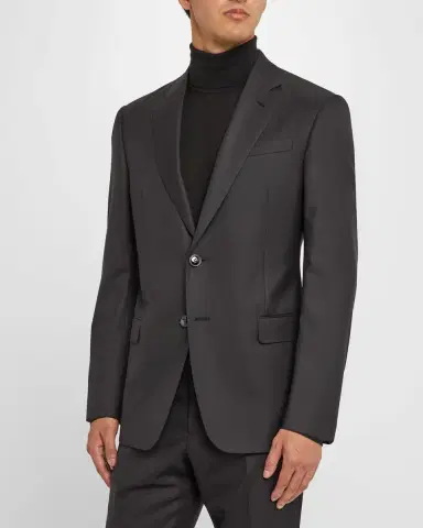 Giorgio Armani Men's Basic Wool Two-Piece Suit | Thumbnail 4