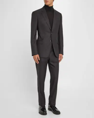Giorgio Armani Men's Basic Wool Two-Piece Suit | Thumbnail 6