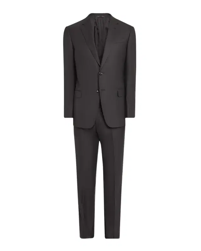 Men 's Basic Wool Two-Piece Suit