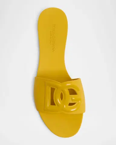 Dolce & Gabbana Cut-Out DG Rubber Sandals | Thumbnail 6