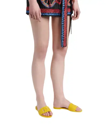 Dolce & Gabbana Cut-Out DG Rubber Sandals | Thumbnail 1