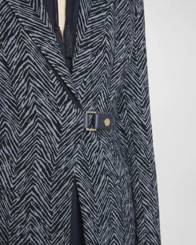 Giorgio Armani Zebra Cashmere-Viscose Buckle-Front Jacket | Thumbnail 4 Giorgio Armani Zebra Cashmere-Viscose Buckle-Front Jacket | Thumbnail 4