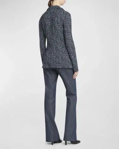 Giorgio Armani Zebra Cashmere-Viscose Buckle-Front Jacket | Thumbnail 5 Giorgio Armani Zebra Cashmere-Viscose Buckle-Front Jacket | Thumbnail 5