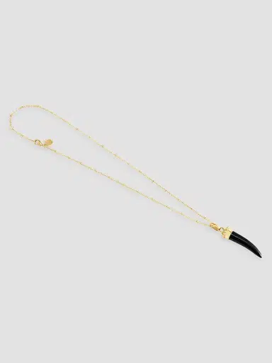 Anabel Aram Women's Forza 18K-Gold-Plated & Gemstone Horn Pendant - Black Onyx | Thumbnail 5