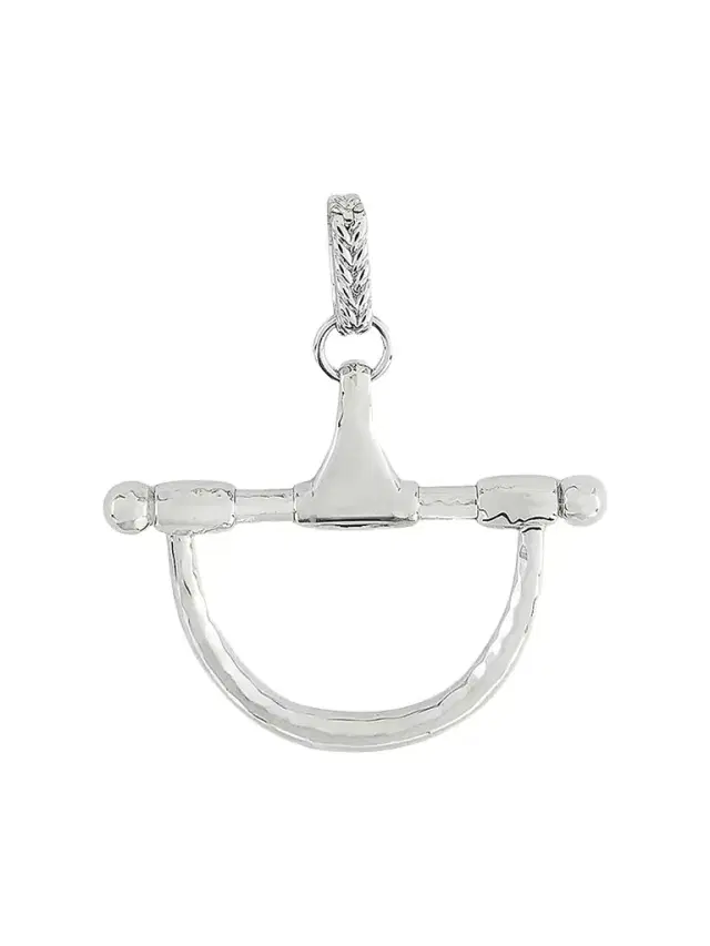 Women's Cheval Sterling Silver-Plated  Horsebit Pendant - Sterling Silver