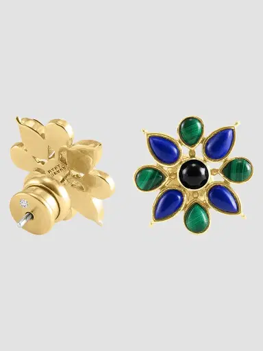 Anabel Aram Women's Forza 18K-Gold-Plated & Multi-Gemstone Flower Stud Earrings - Gold | Thumbnail 2 Anabel Aram Women's Forza 18K-Gold-Plated & Multi-Gemstone Flower Stud Earrings - Gold | Thumbnail 2