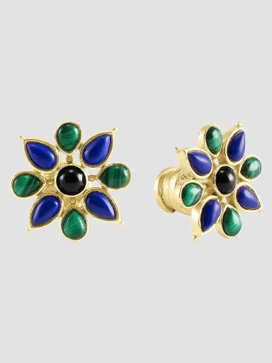 Anabel Aram Women's Forza 18K-Gold-Plated & Multi-Gemstone Flower Stud Earrings - Gold | Thumbnail 3 Anabel Aram Women's Forza 18K-Gold-Plated & Multi-Gemstone Flower Stud Earrings - Gold | Thumbnail 3
