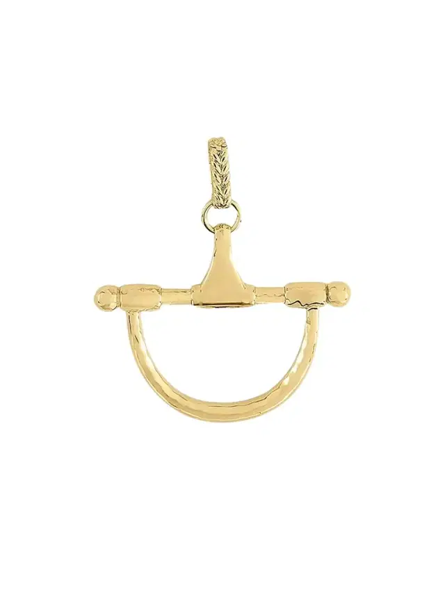Women's Cheval 18K-Gold-Plated  Horsebit Pendant - Gold