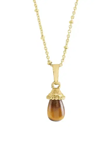 Anabel Aram Women's Forza 18K-Gold-Plated & Gemstone Charm - Gold | Thumbnail 1