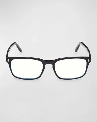 Tom Ford Blue Blocking Acetate Rectangle Glasses | Thumbnail 2 Tom Ford Blue Blocking Acetate Rectangle Glasses | Thumbnail 2